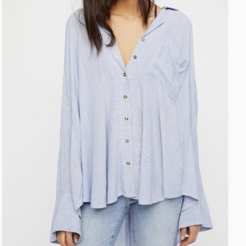 Free People Magic Breeze Striped Top Size Small